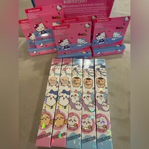5 New Chiikawa Blind Box Pens and 5 New Kitty Lip balm (10 piece Lot)